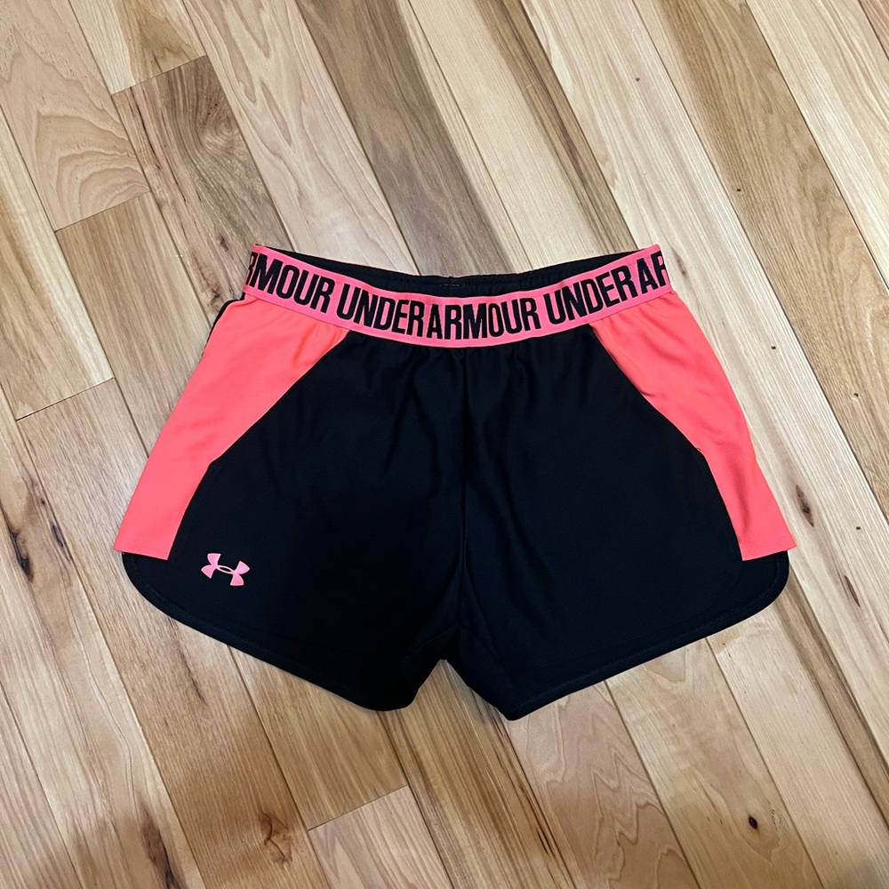 Under Armour Black and Pink Athletic Shorts